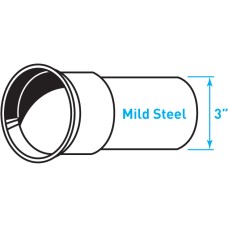 Truck Exhaust 20º Expanded Lipped Flange, Mild Steel - 3" Diameter